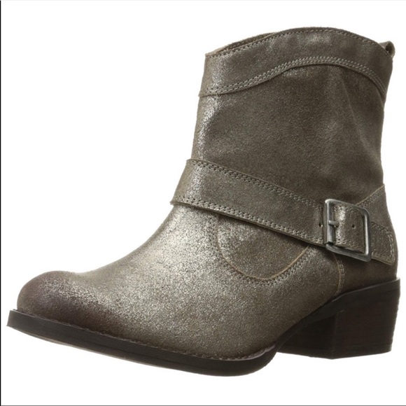 NIB Pascal Fine Metallic Combat Moto Boots - Picture 3 of 4